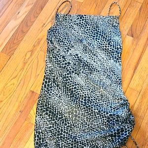 Topshop Animal Print Asymetrical Mini Dress Sz 4